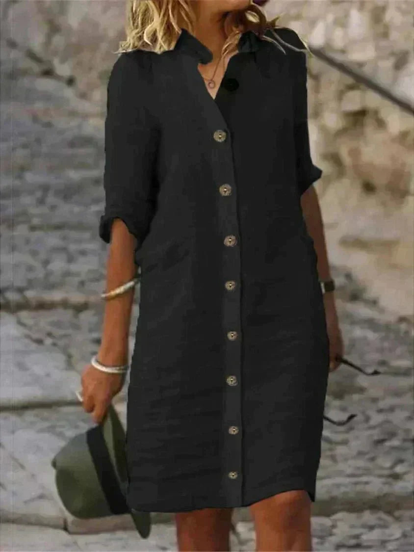 AVERY | STYLISH TUMMY COVERING SHIRT DRESS