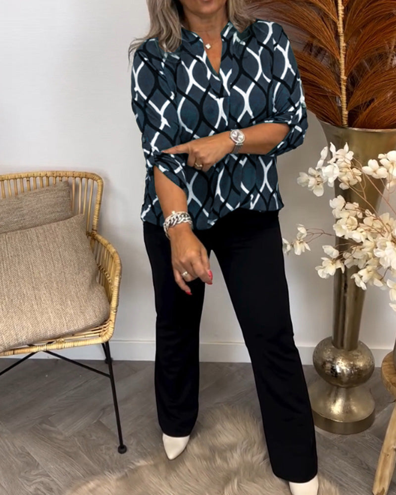 VALERIE | ELEGANT PATTERN BLOUSE