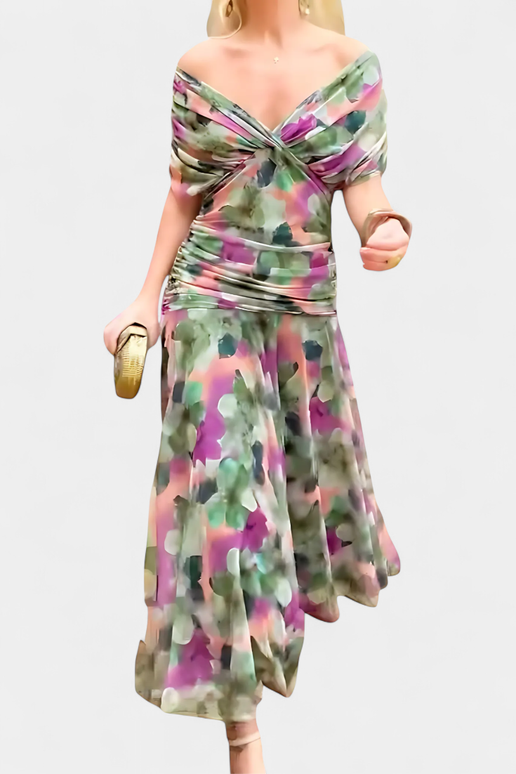 SERENA | ELEGANT DRAPED EVENING DRESS