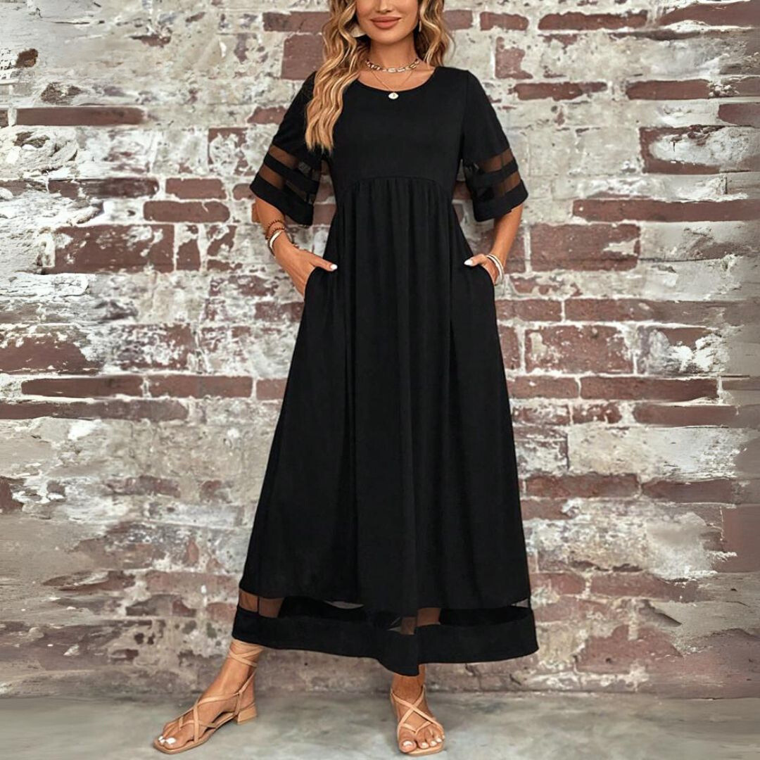 HELEN | FLOWING MAXI DRESS WITH TUMMY COVERAGE