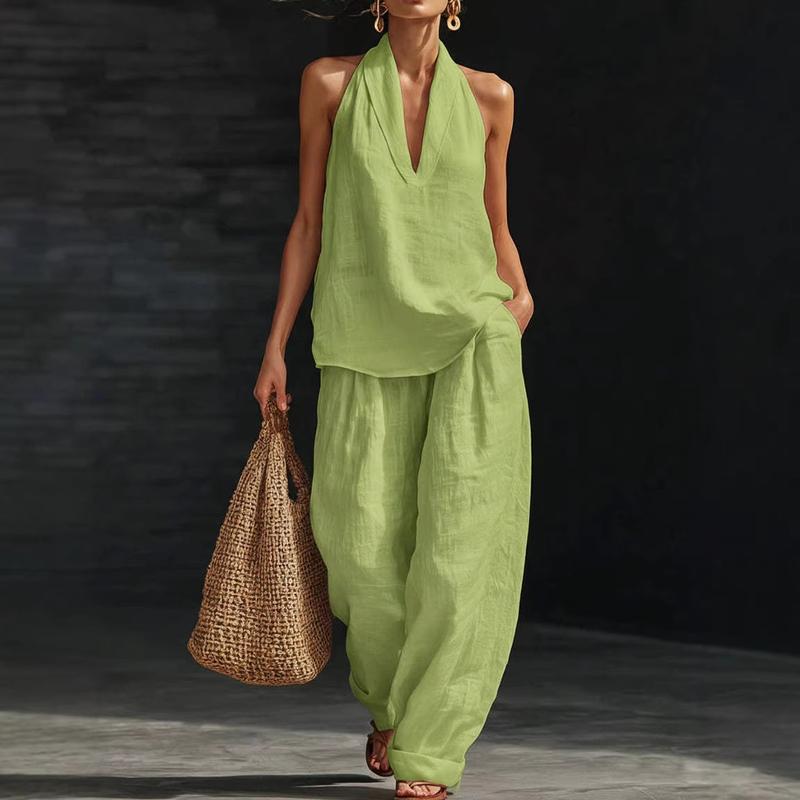 ANNIE | RELAXED HALTER TWO-PIECE SET