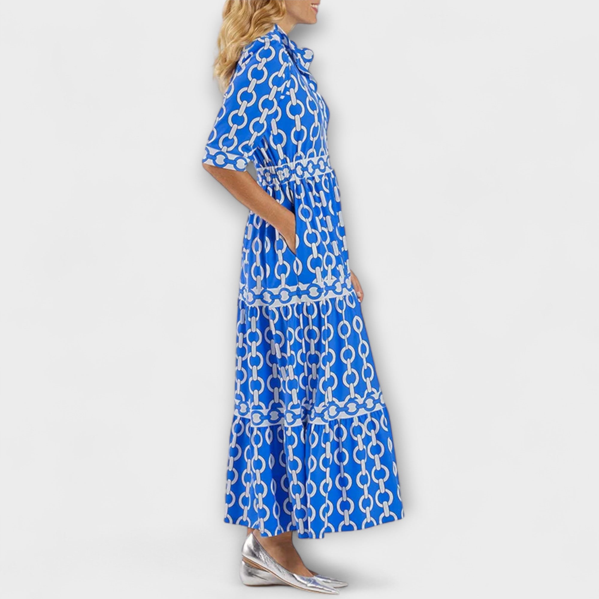 ELLA | ELEGANT MIDI DRESS WITH TUMMY COVERAGE
