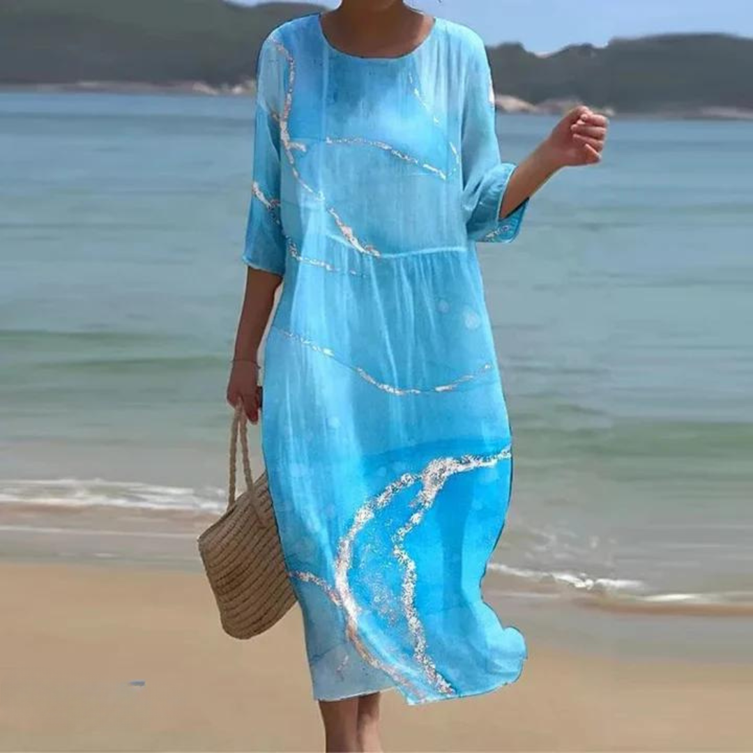 GRACE | FLOWY MIDI DRESS WITH TUMMY COVERAGE