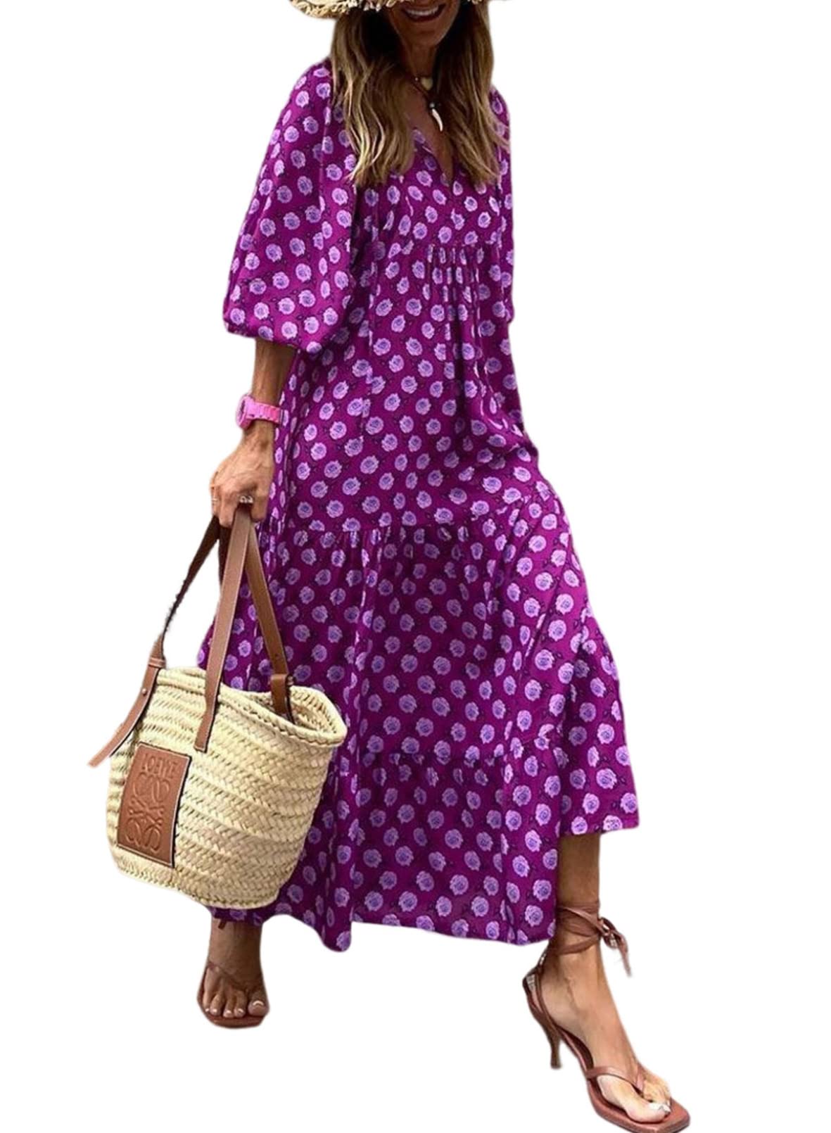 EMILY | FLORAL MAXI DRESS WITH TUMMY COVERAGE