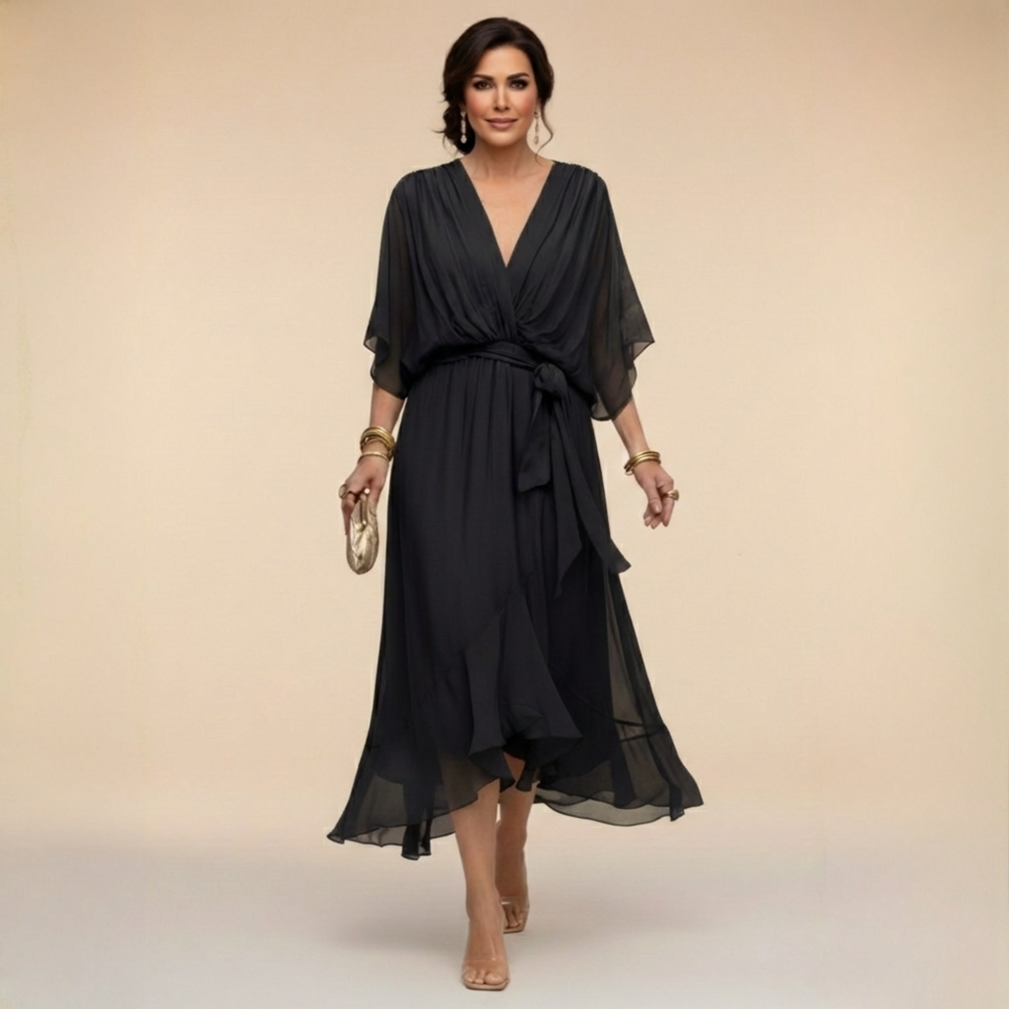 FLORENCE | FLOWY MAXI DRESS WITH TUMMY COVERAGE