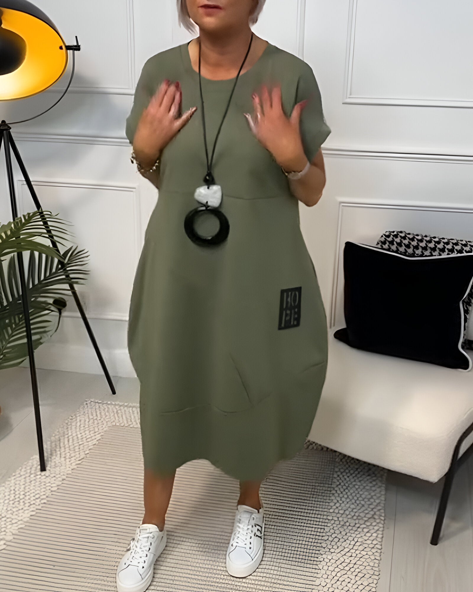 RITA | TUMMY COVERING COMFORT DRESS