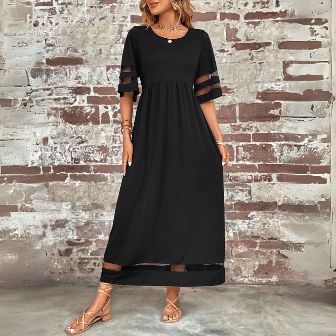 HELEN | FLOWING MAXI DRESS WITH TUMMY COVERAGE