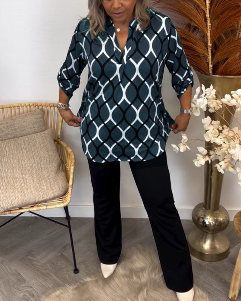VALERIE | ELEGANT PATTERN BLOUSE