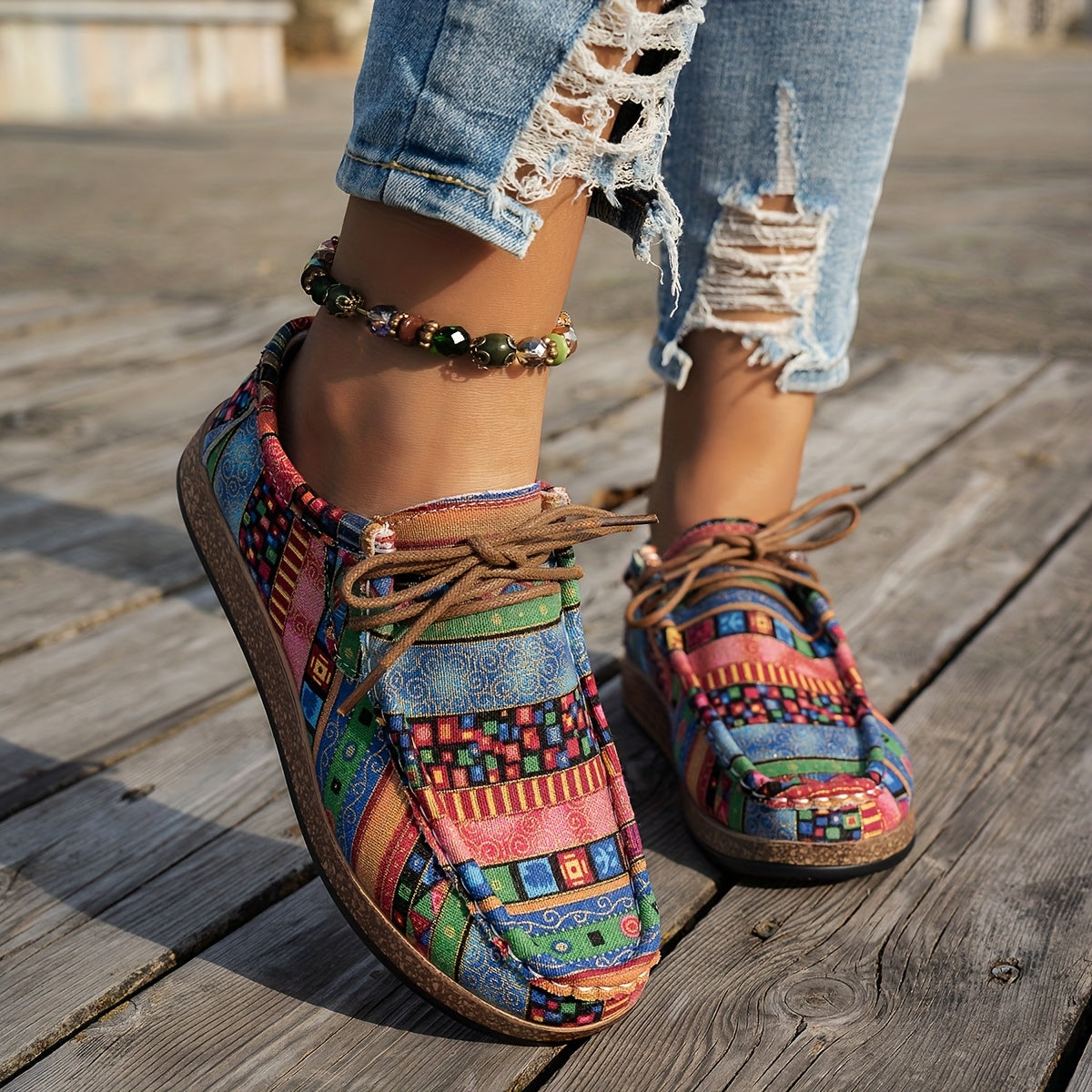 ZEPHIRA | COLOURFUL RETRO PATCHWORK SNEAKERS