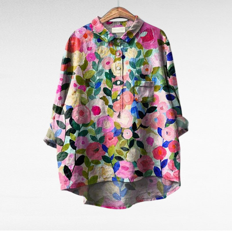 MARGOT | ARTISTIC FLORAL PRINT SHIRT