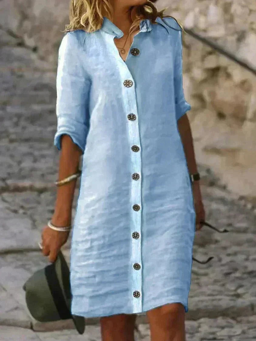 AVERY | STYLISH TUMMY COVERING SHIRT DRESS