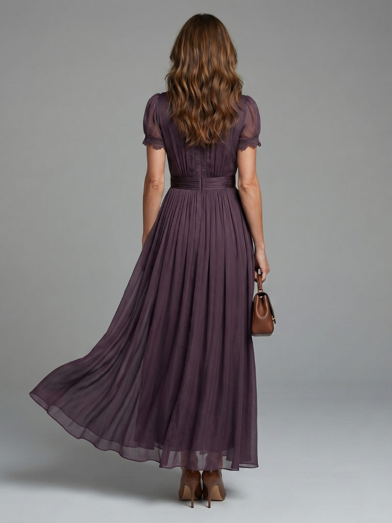 BELLTHORNE | GATHERED WAIST KEYHOLE MAXI DRESS
