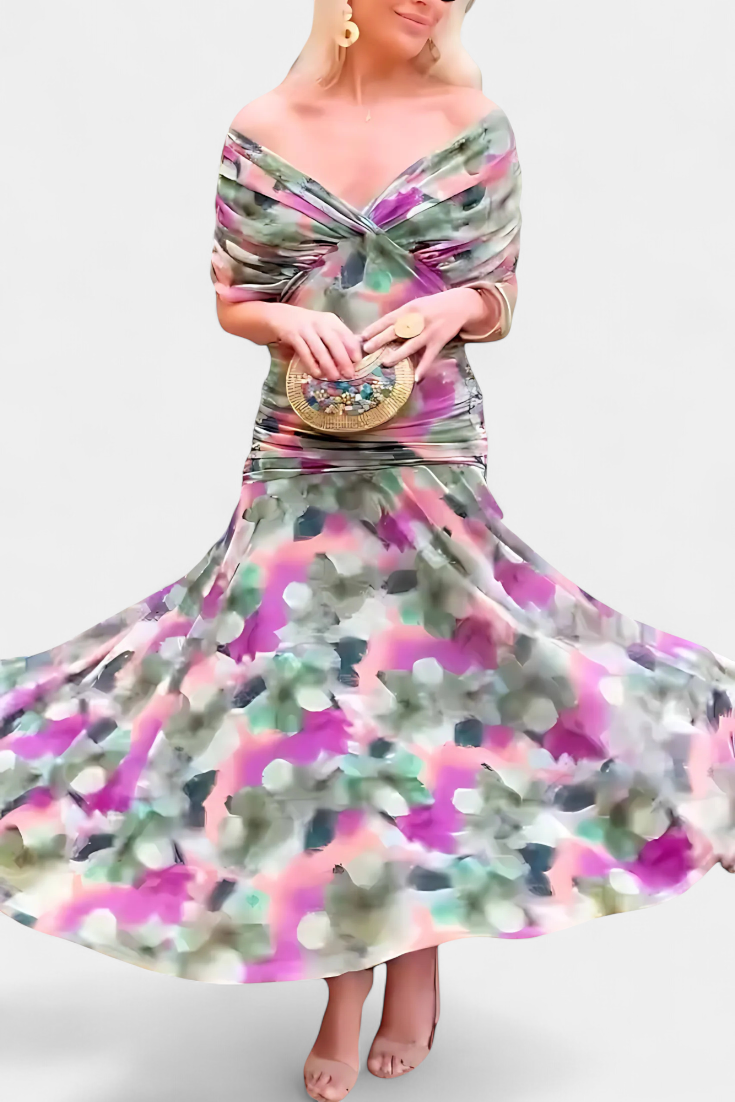 SERENA | ELEGANT DRAPED EVENING DRESS