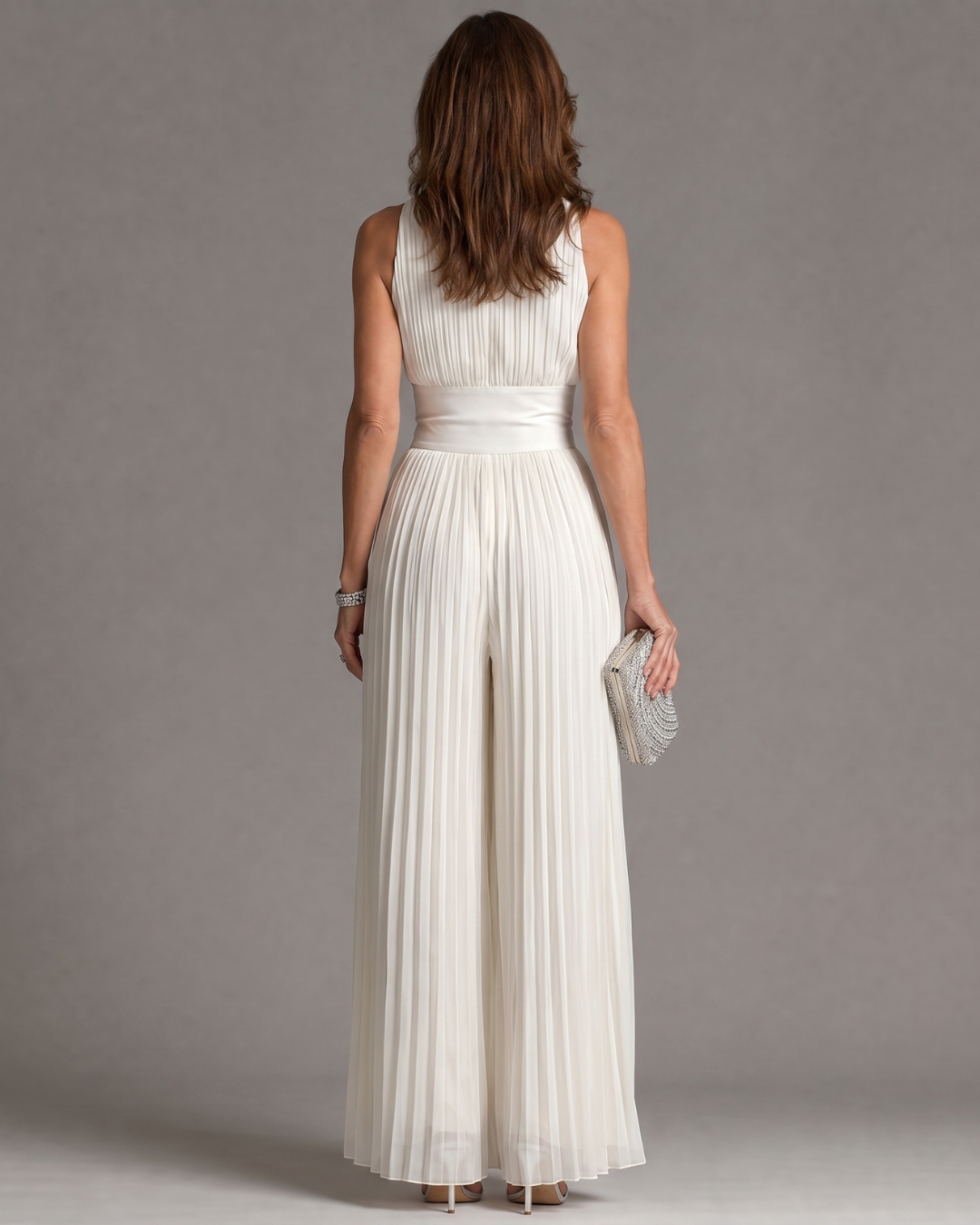SERAPHINA | FITTED WAIST MODERATE TUMMY COVERAGE WIDE LEG JUMPSUIT