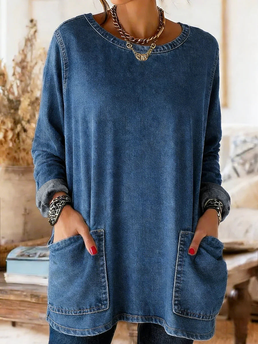 EVIE | TUMMY COVERING DENIM TUNIC
