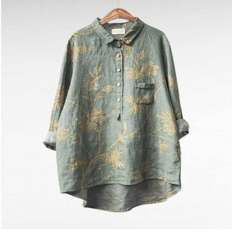 MARGOT | ARTISTIC FLORAL PRINT SHIRT