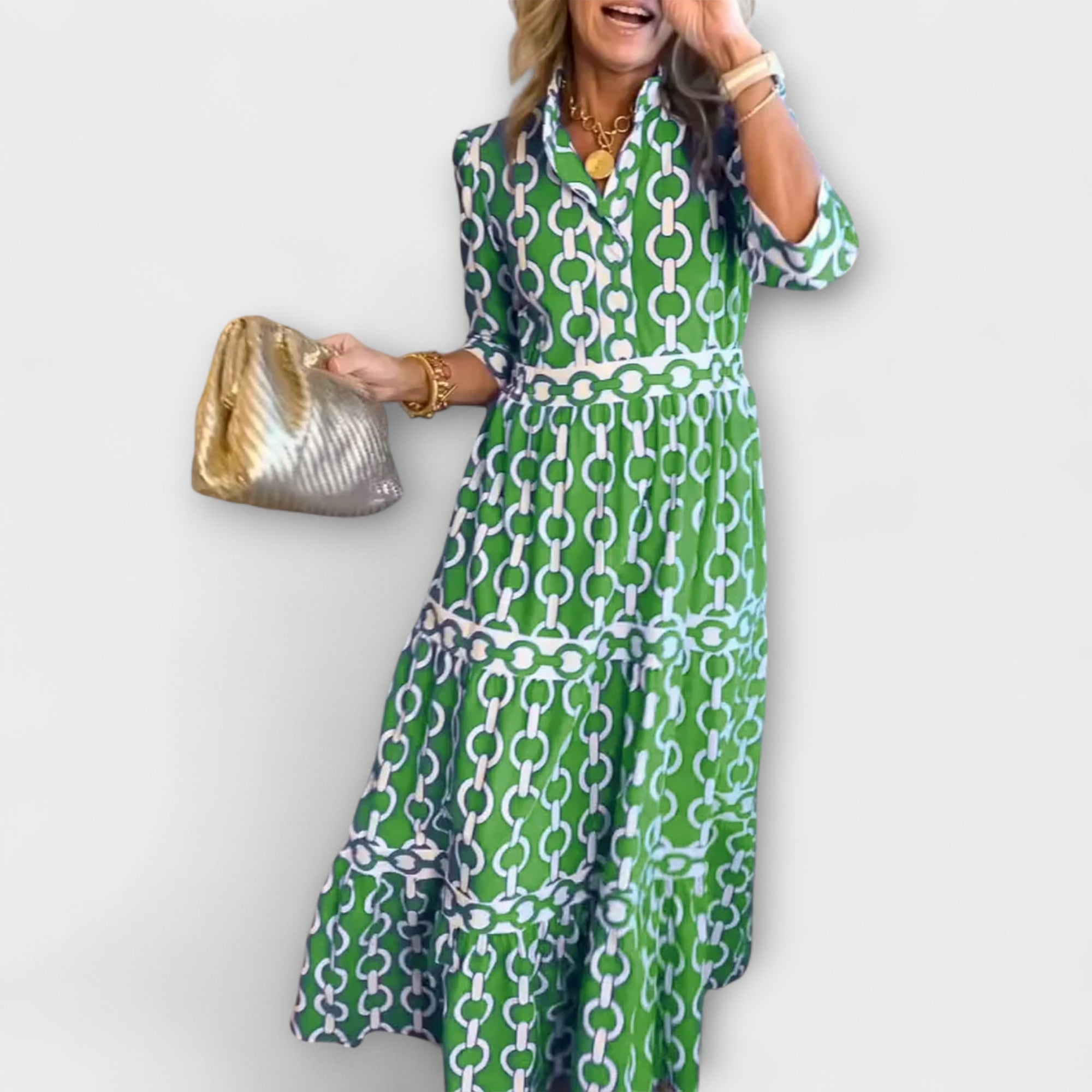 ELLA | ELEGANT MIDI DRESS WITH TUMMY COVERAGE
