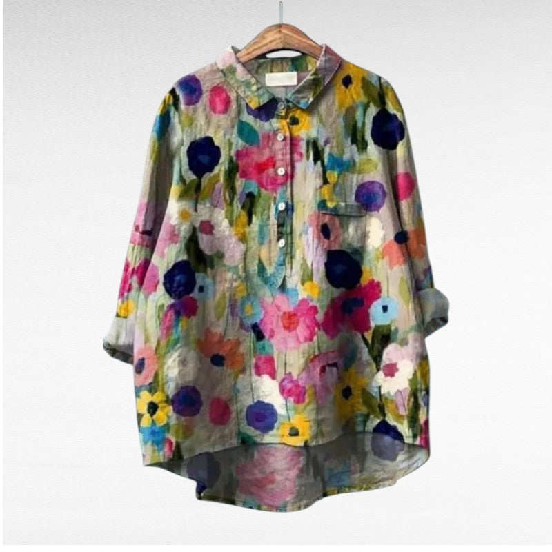 MARGOT | ARTISTIC FLORAL PRINT SHIRT