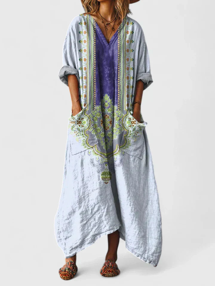 KIRSTY | STYLISH TUMMY COVERING V-NECK DRESS