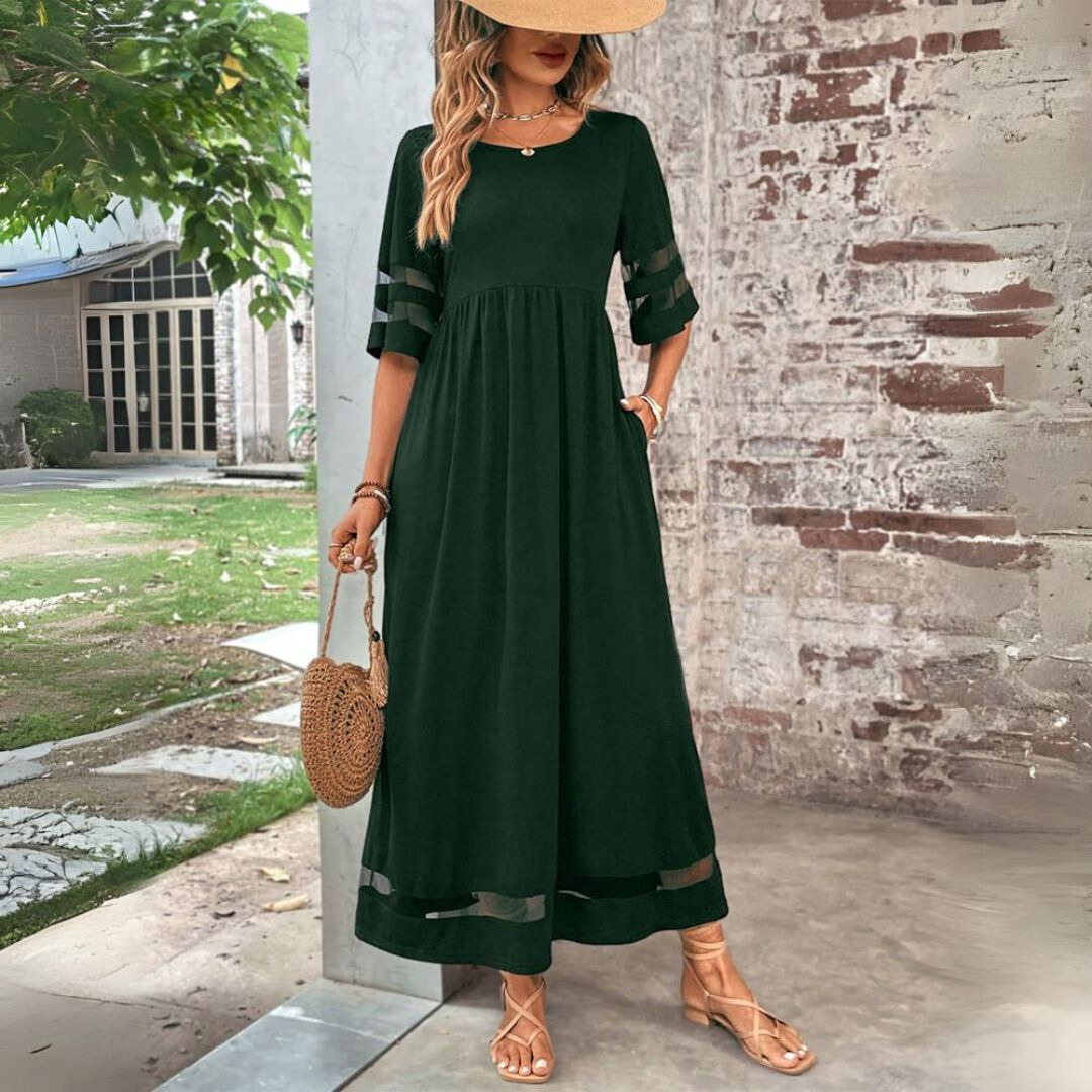 HELEN | FLOWING MAXI DRESS WITH TUMMY COVERAGE