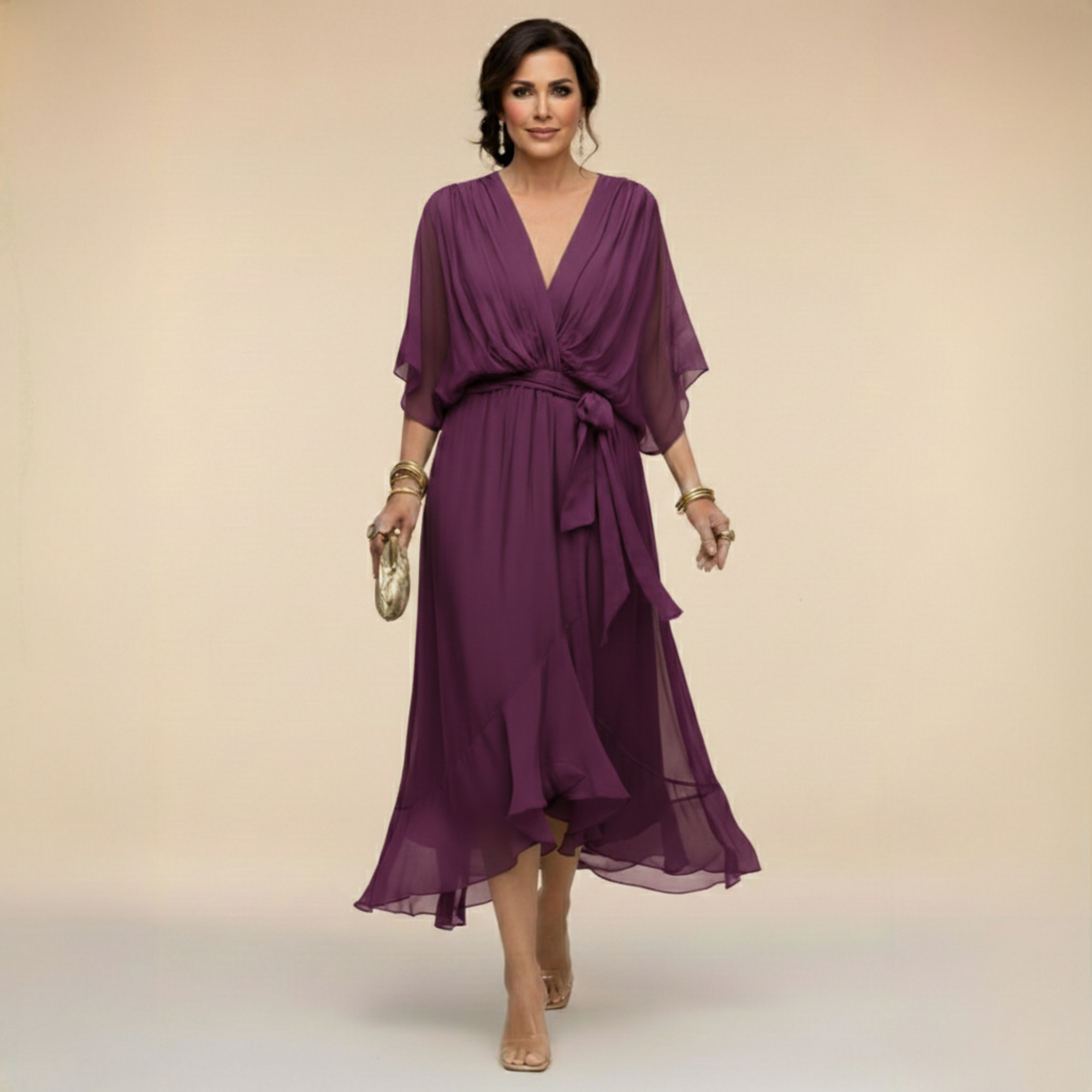 FLORENCE | FLOWY MAXI DRESS WITH TUMMY COVERAGE