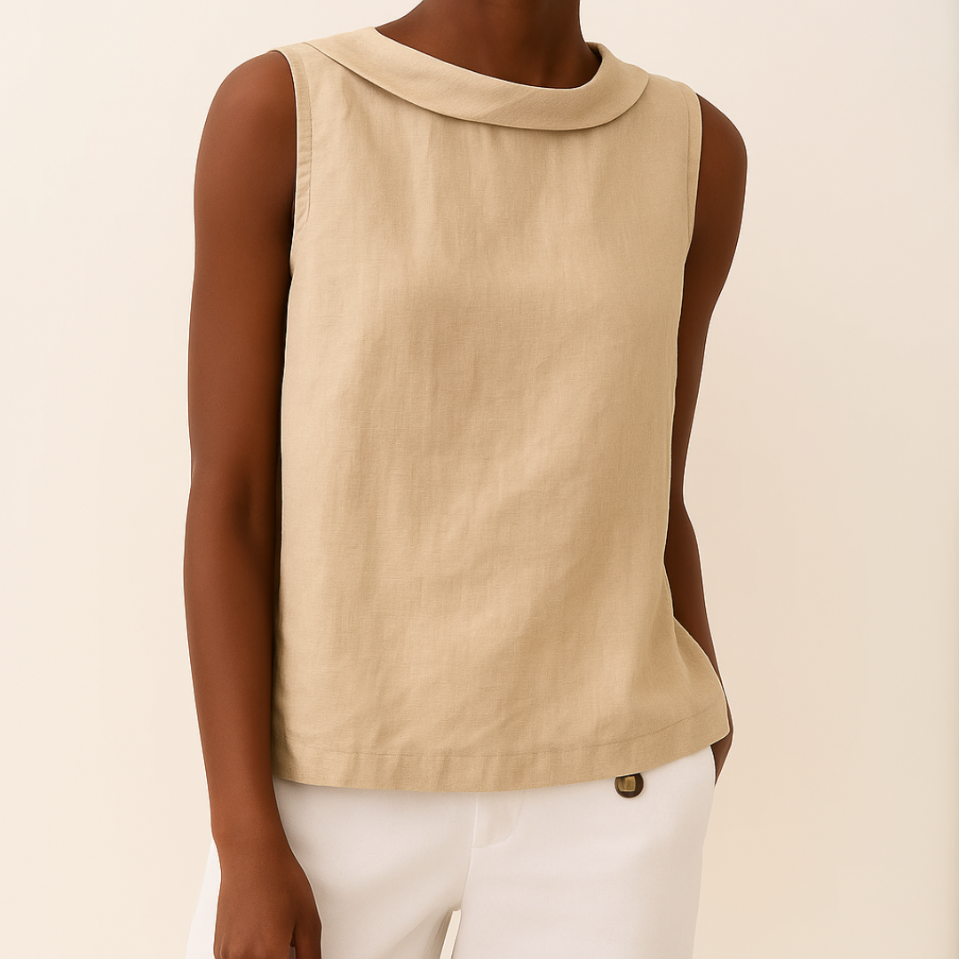 BRITNEY | SLEEVELESS TUMMY COVERING ELEGANT TOP