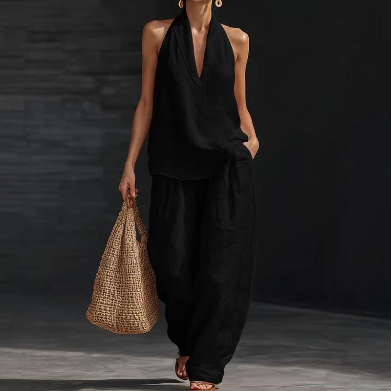 ANNIE | RELAXED HALTER TWO-PIECE SET