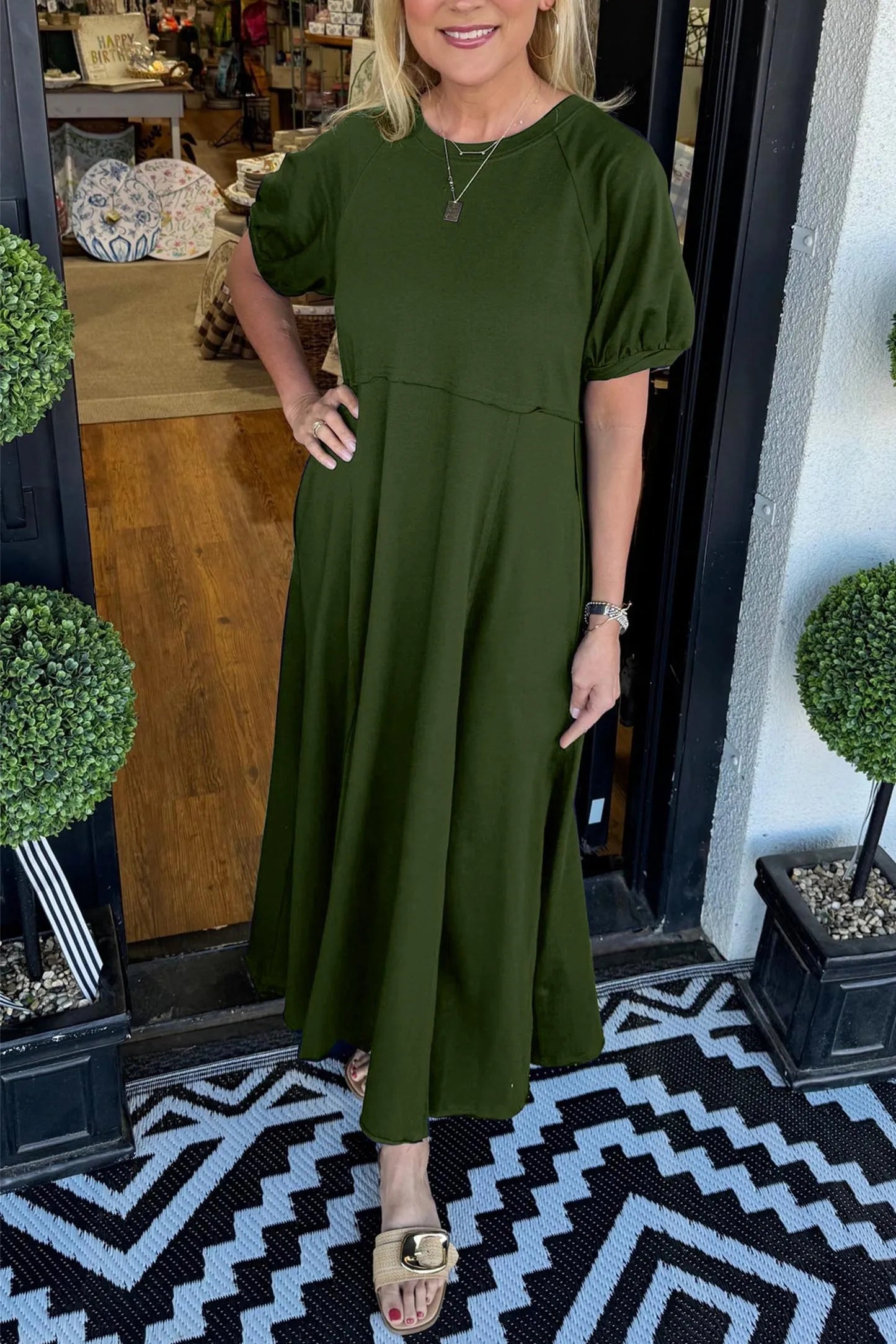 CHARLOTTE | RELAXED MAXI DRESS WITH TUMMY COVERAGE