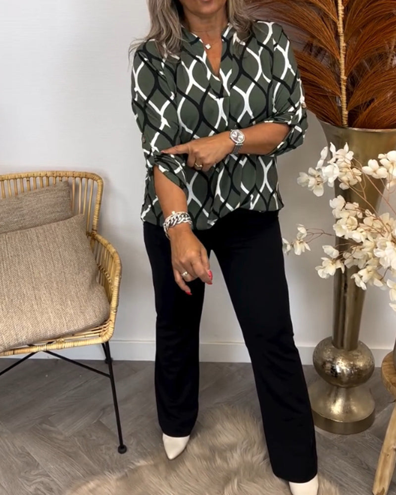 VALERIE | ELEGANT PATTERN BLOUSE