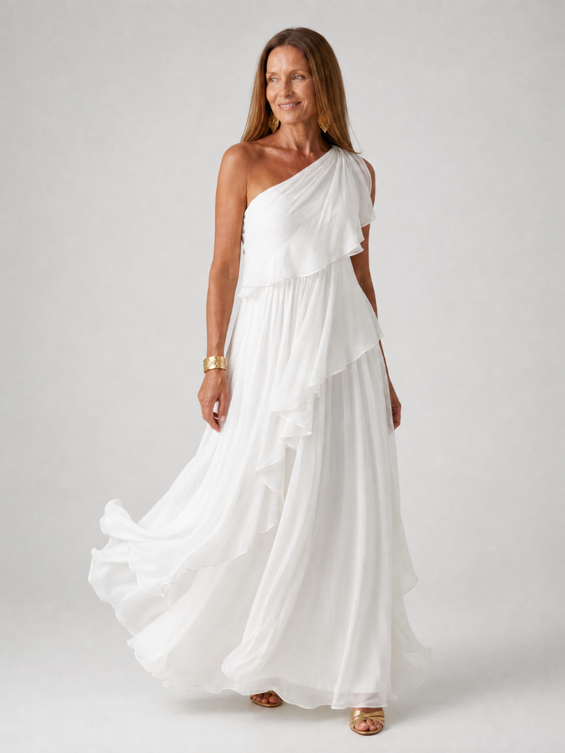 AMELIA | ELEGANT RUFFLE MAXI DRESS