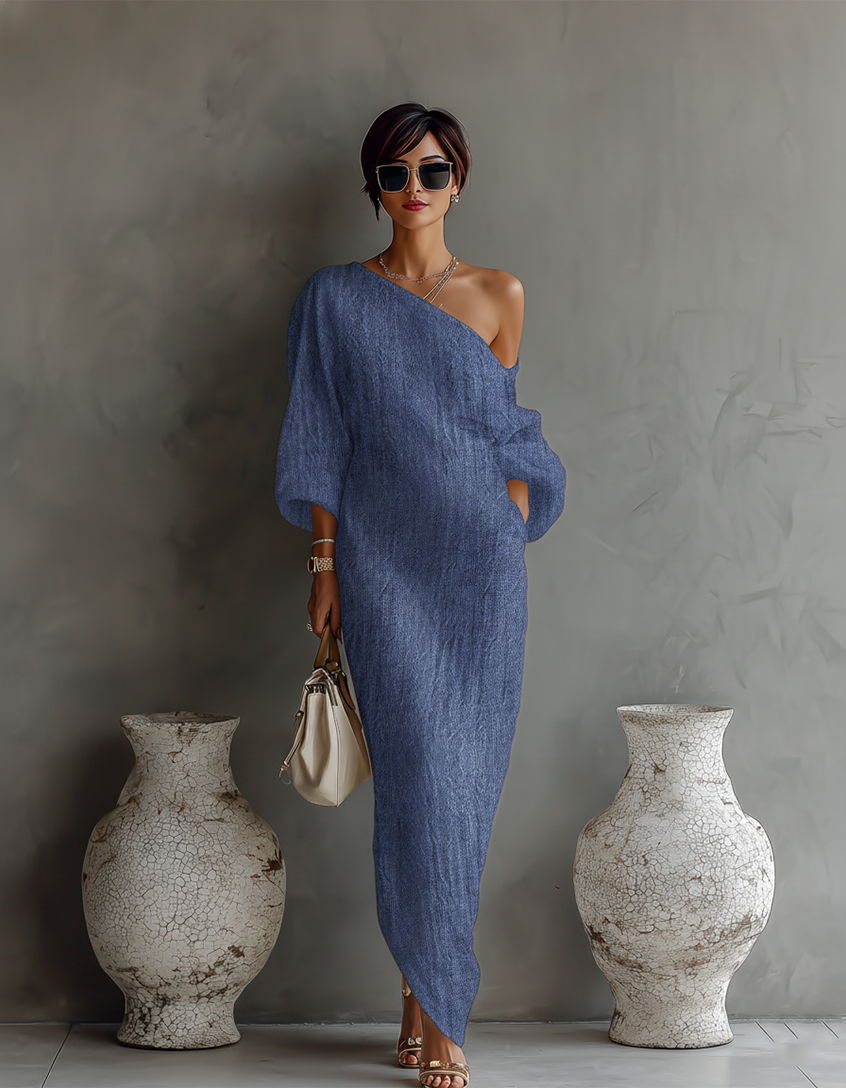 CELESTE | ELEGANT FLOWING OFF-SHOULDER DRESS