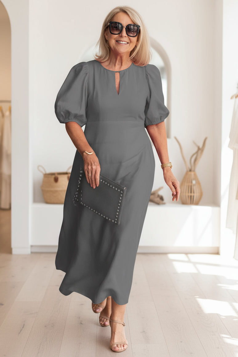 MARGARET | ELEGANT MIDI DRESS WITH TUMMY COVERAGE