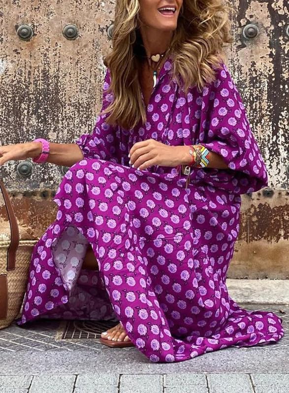EMILY | FLORAL MAXI DRESS WITH TUMMY COVERAGE