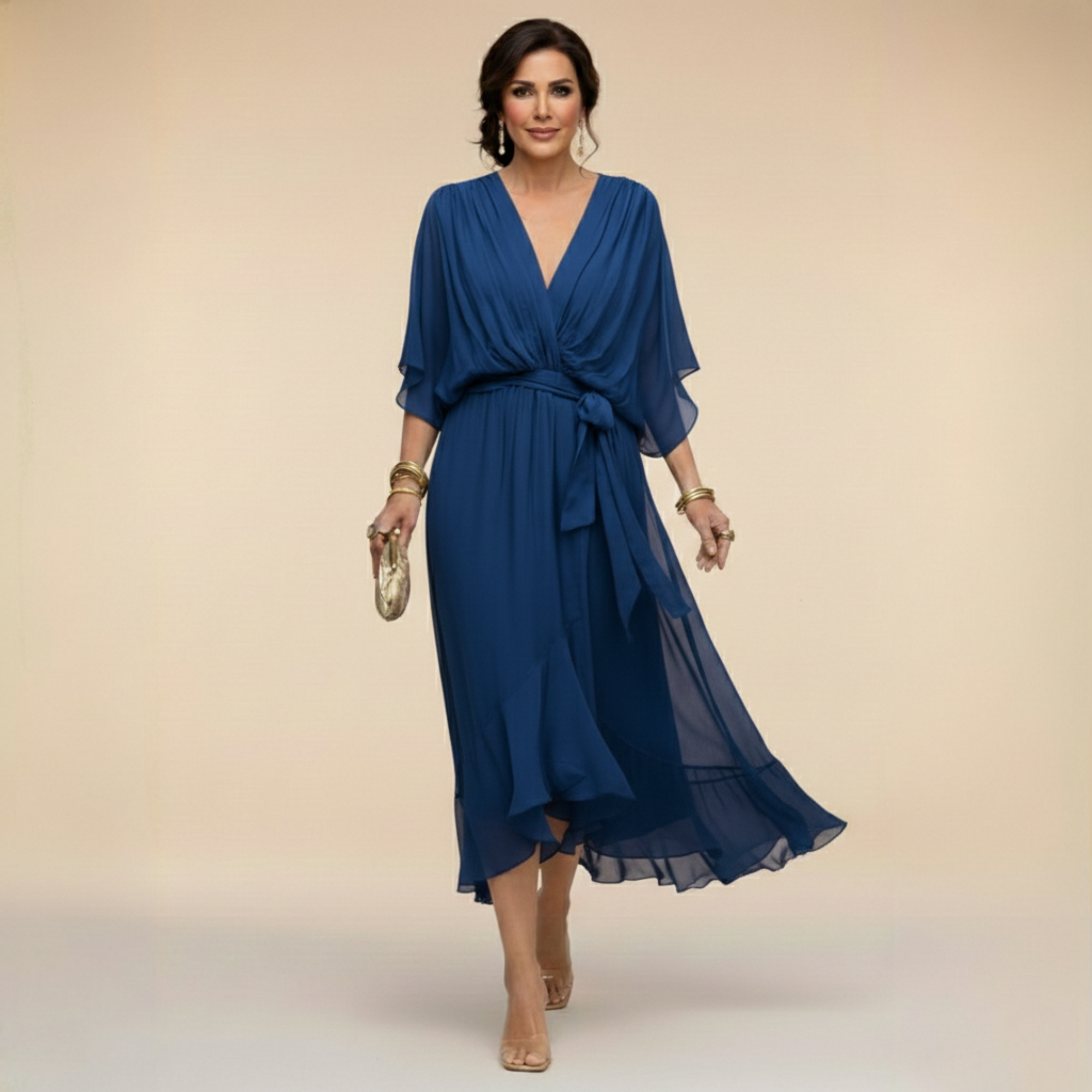 FLORENCE | FLOWY MAXI DRESS WITH TUMMY COVERAGE