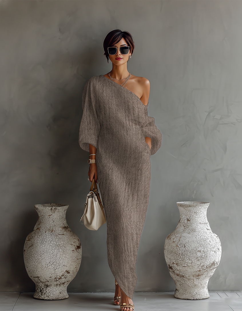 CELESTE | ELEGANT FLOWING OFF-SHOULDER DRESS