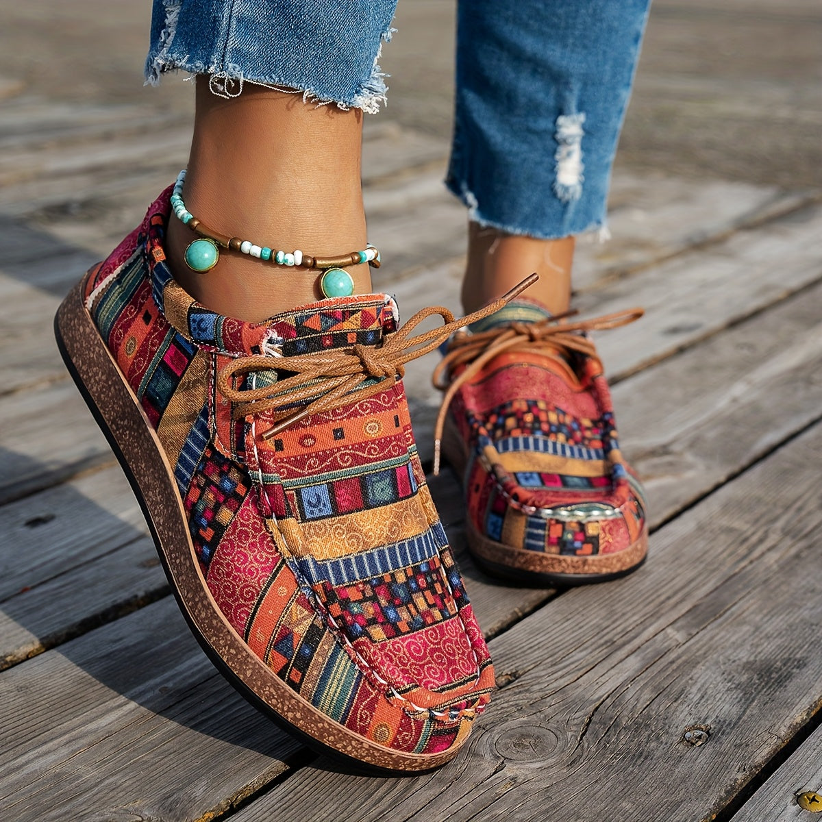 ZEPHIRA | COLOURFUL RETRO PATCHWORK SNEAKERS