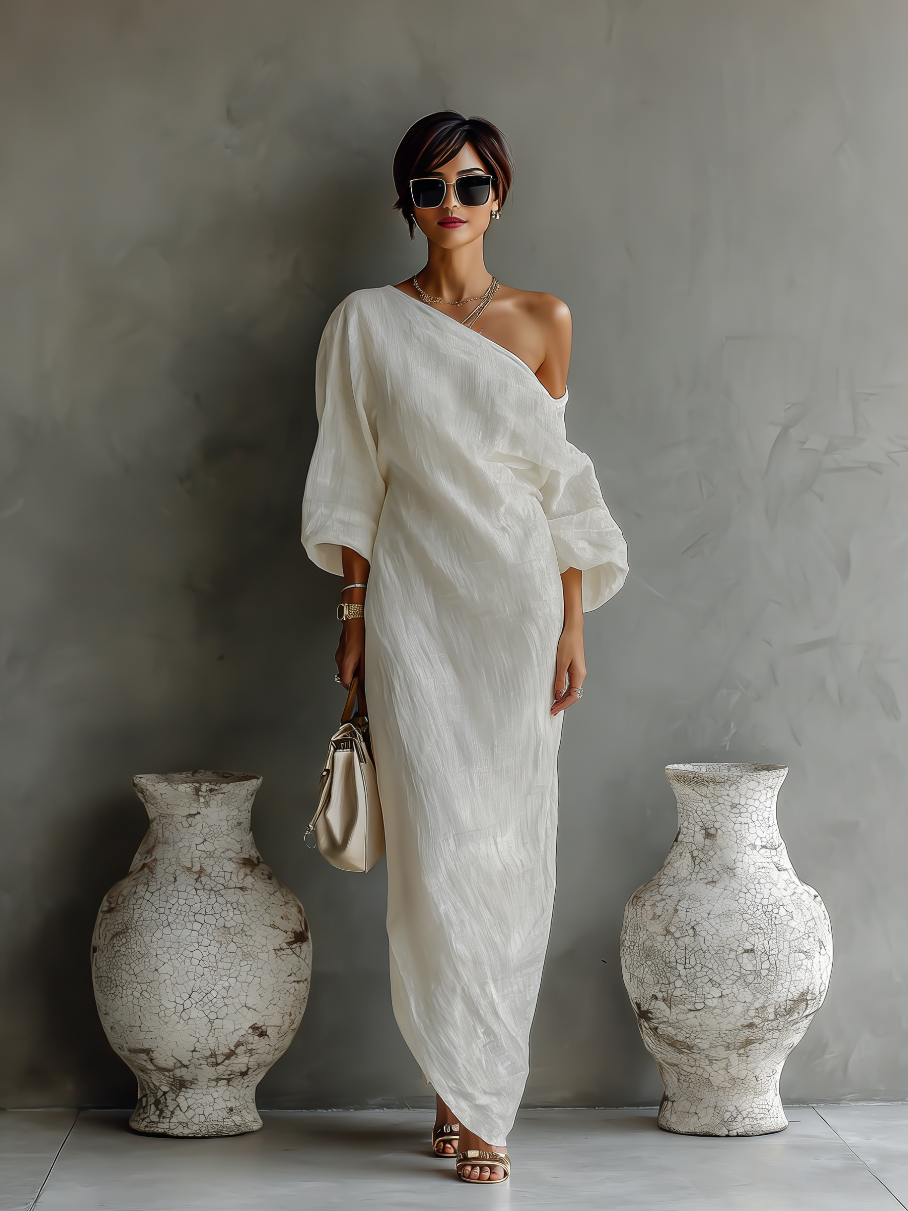 CELESTE | ELEGANT FLOWING OFF-SHOULDER DRESS