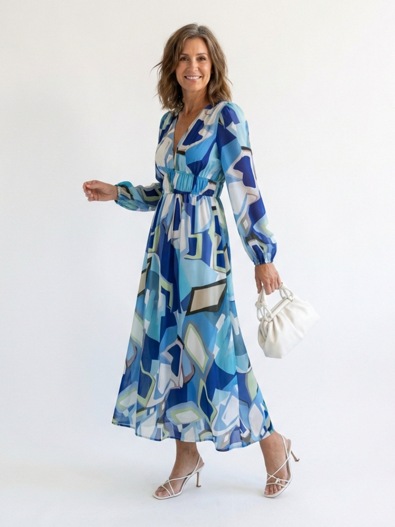 KALLIOPE | ELEGANT TUMMY COVERING FLORAL MAXI DRESS