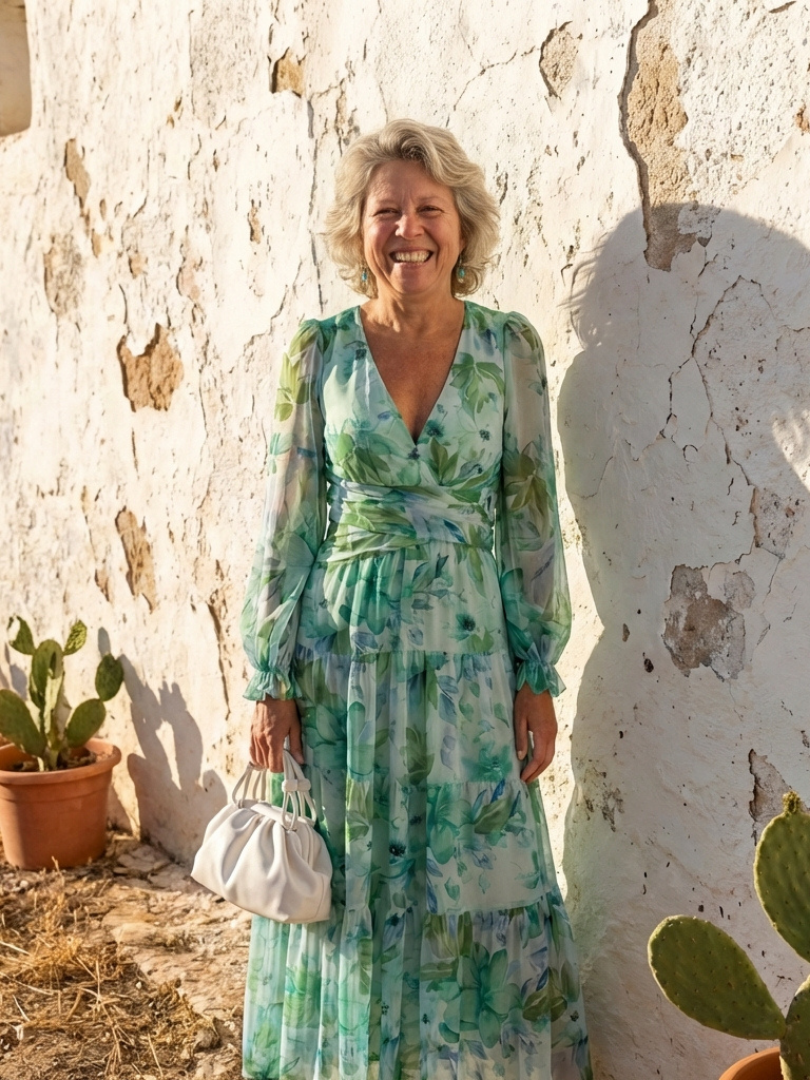 KALLIOPE | ELEGANT TUMMY COVERING FLORAL MAXI DRESS
