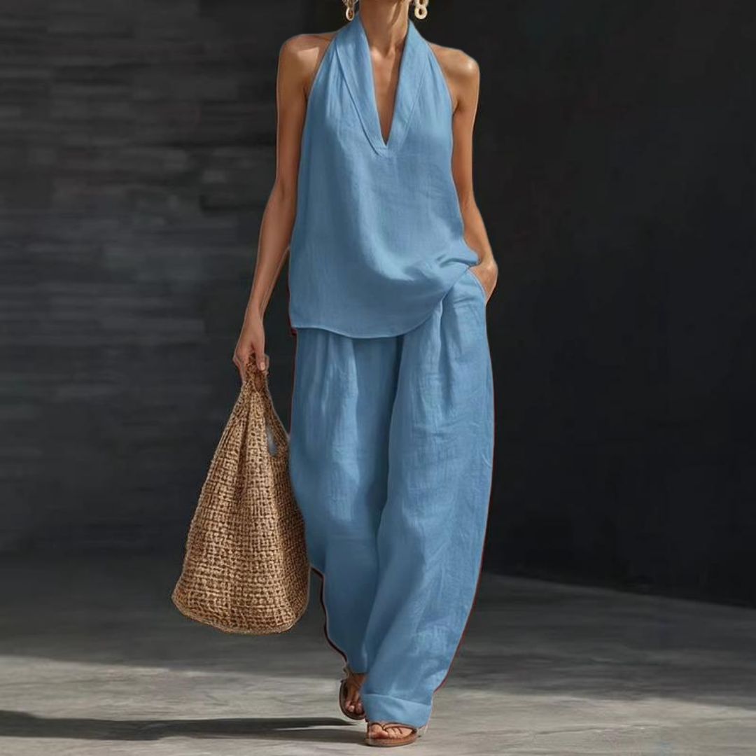 ANNIE | RELAXED HALTER TWO-PIECE SET