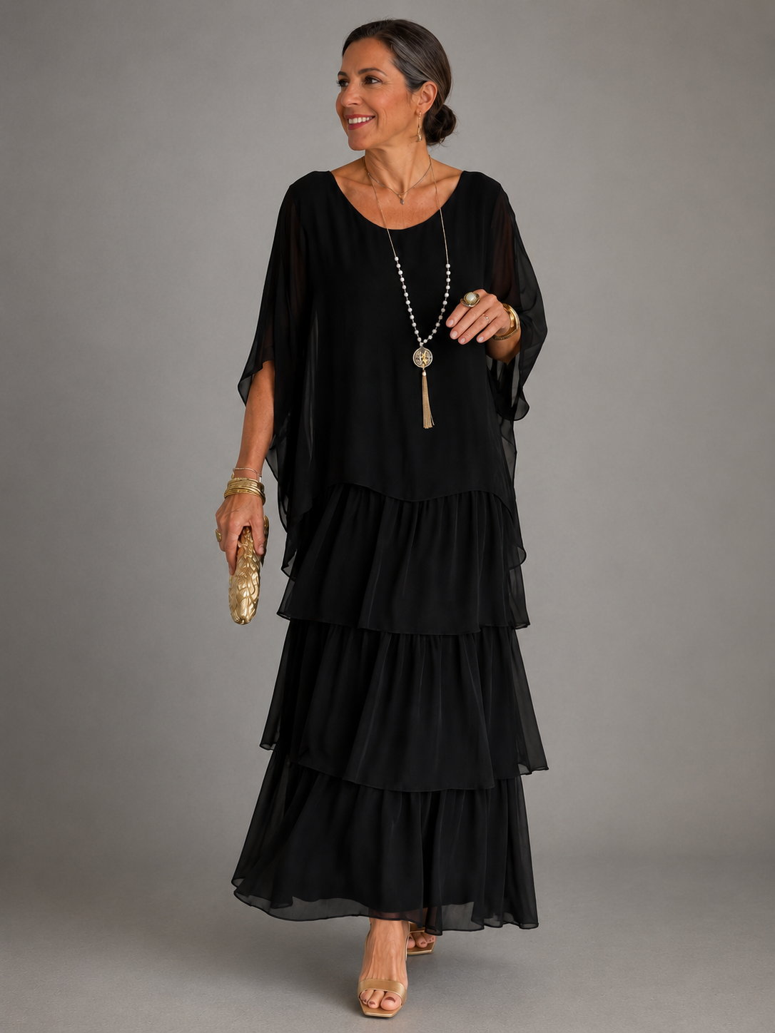 LULU | ELEGANT TUMMY COVERING FLOWING MAXI DRESS