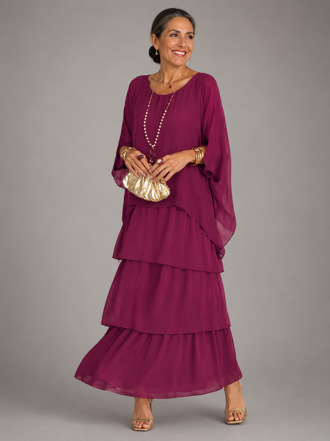 LULU | ELEGANT TUMMY COVERING FLOWING MAXI DRESS