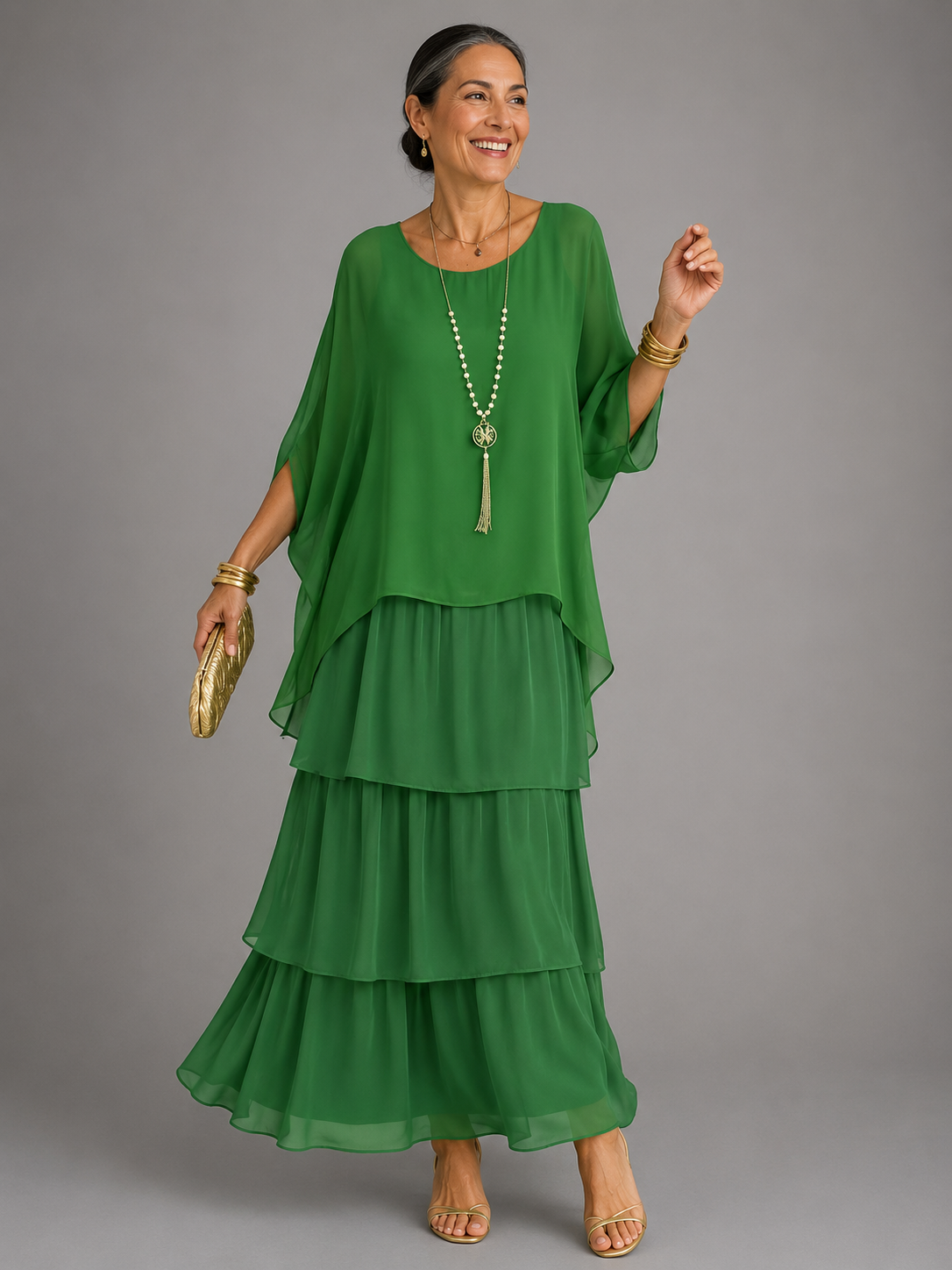 LULU | ELEGANT TUMMY COVERING FLOWING MAXI DRESS