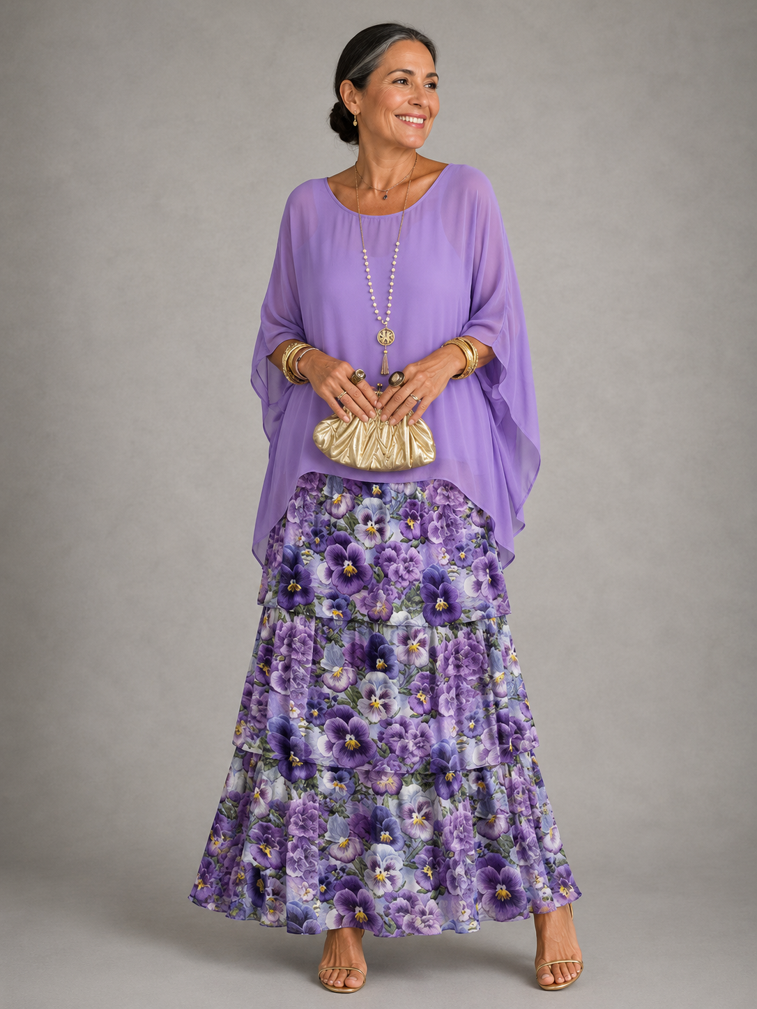 LULU | ELEGANT TUMMY COVERING FLOWING MAXI DRESS
