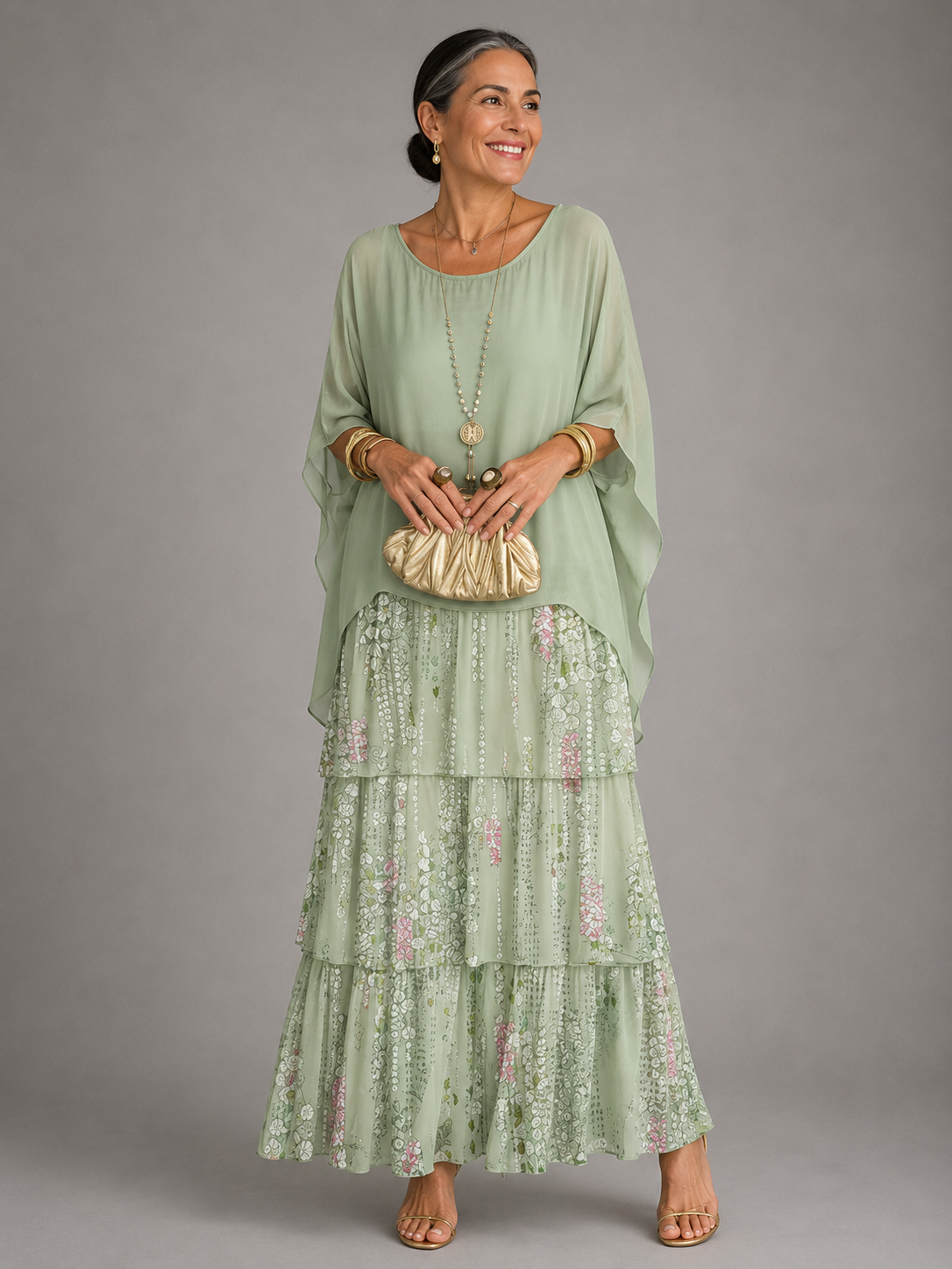 LULU | ELEGANT TUMMY COVERING FLOWING MAXI DRESS