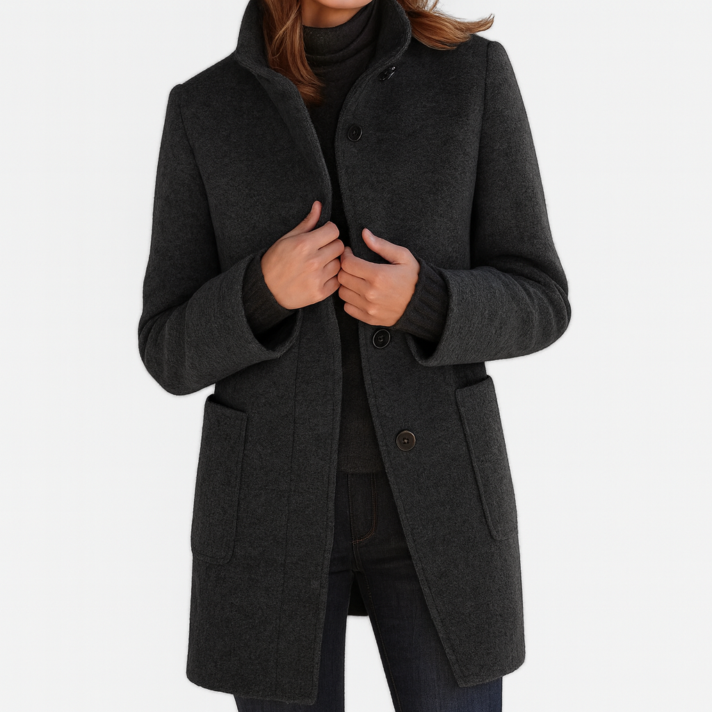 MEAVIA | WARM MANDARIN COLLAR COAT