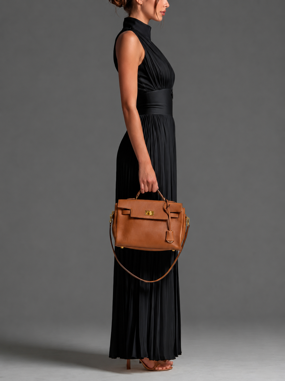 MELISSA | ELEGANT PLEATED HALTER JUMPSUIT