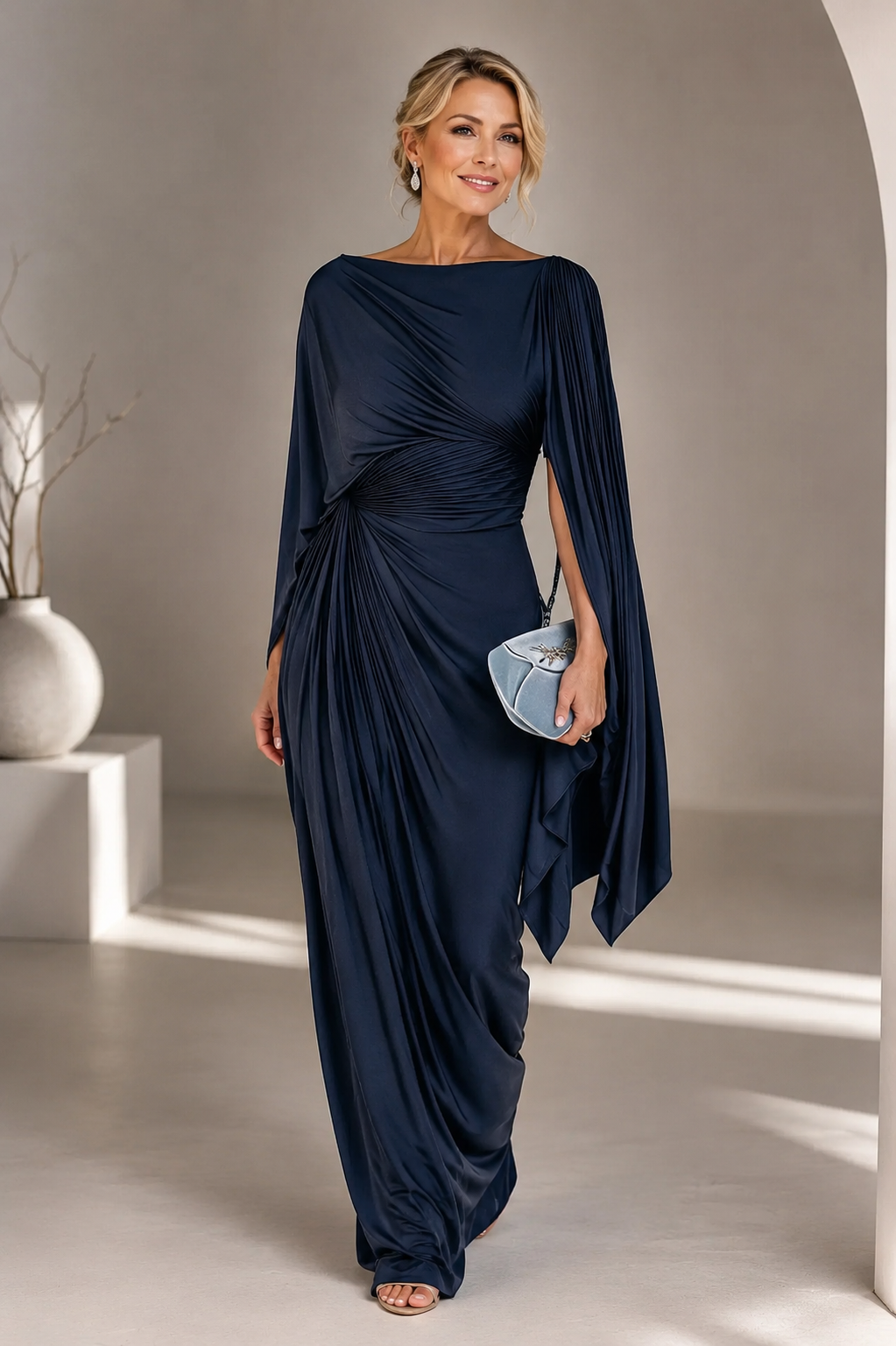 MERYL | ELEGANT DRAPED MAXI DRESS