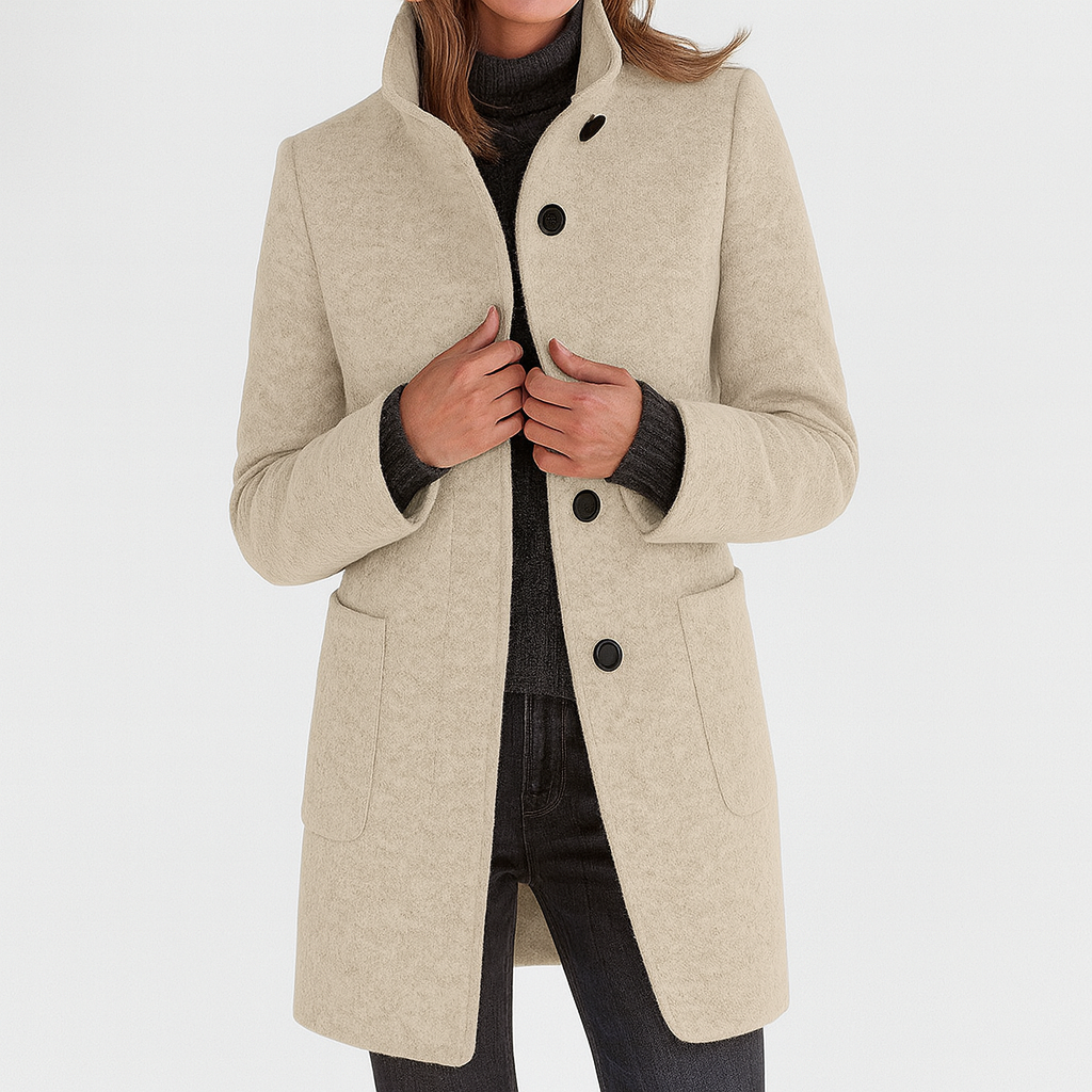 MEAVIA | WARM MANDARIN COLLAR COAT