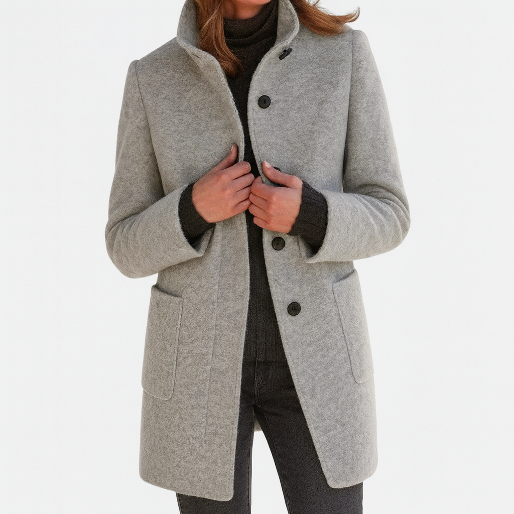 MEAVIA | WARM MANDARIN COLLAR COAT